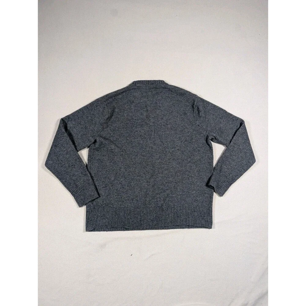 J. Crew Rugged Merino Wool Blend Sweater Mens XL Gray Crewneck Knit Outdoor